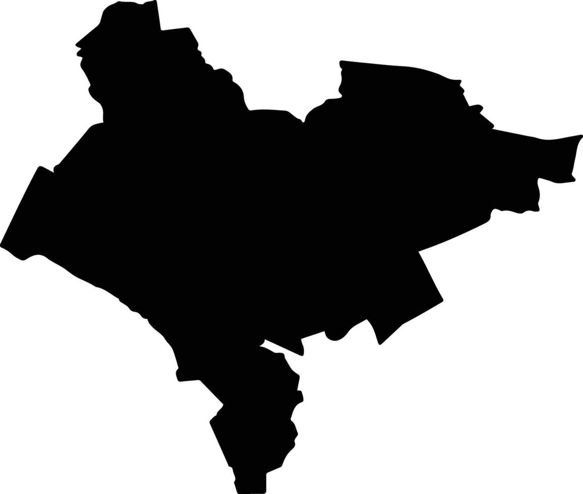Salinas Victoria Mexico silhouette map vector