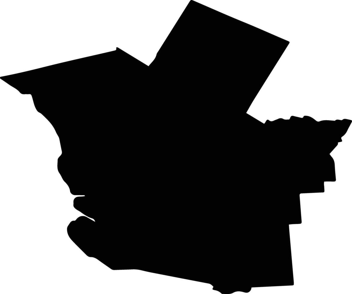 Salisbury Australia silhouette map vector