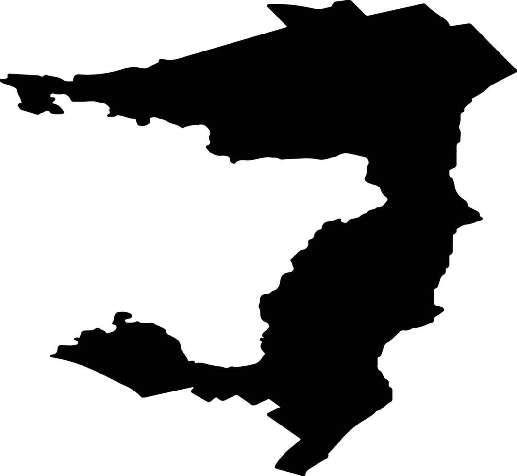 Salme vald Estonia silhouette map vector