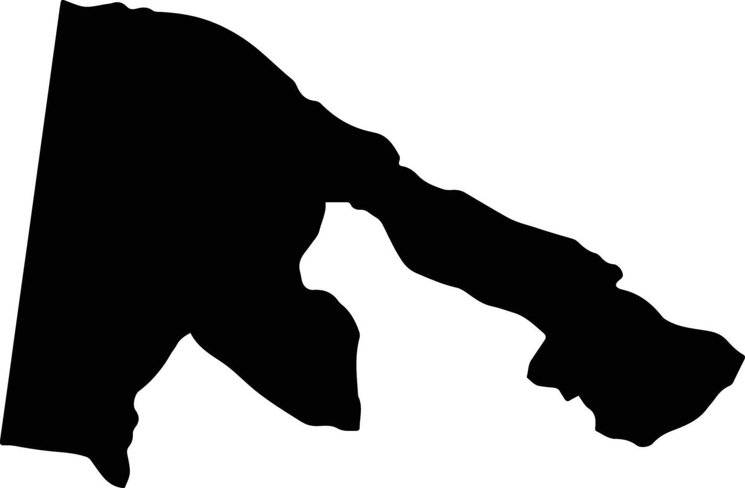 Salt Marsh Jamaica silhouette map vector