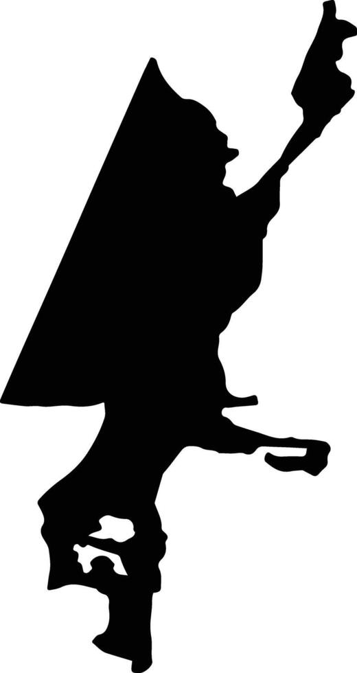 Salt River Jamaica silhouette map vector