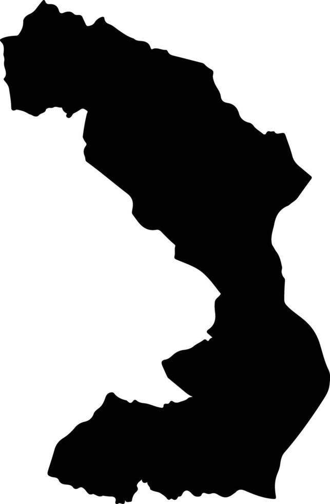 Saltos Del Guaira Paraguay silhouette map vector