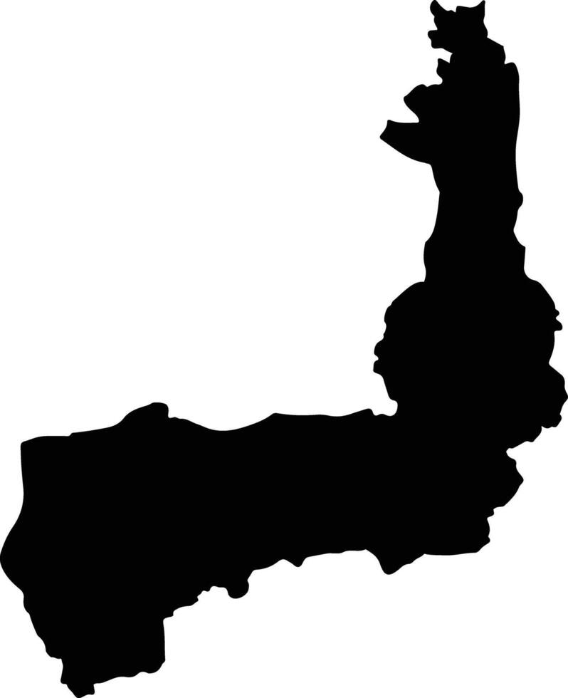 Sam Ngam Thailand silhouette map vector