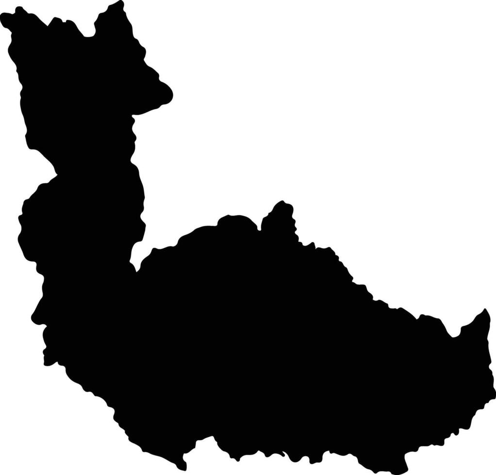Sam Ngao Thailand silhouette map vector