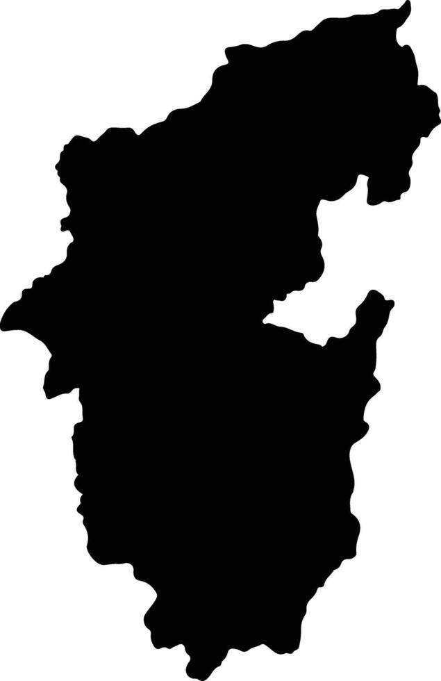 Samana Colombia silhouette map vector
