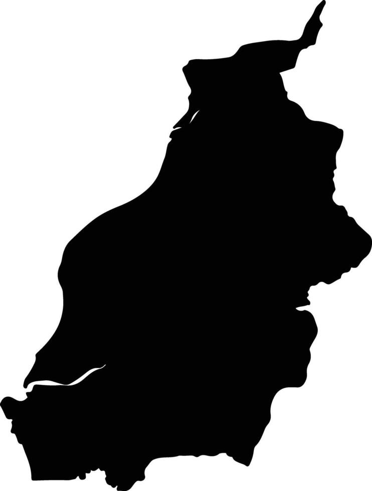 Sambas Indonesia silhouette map vector