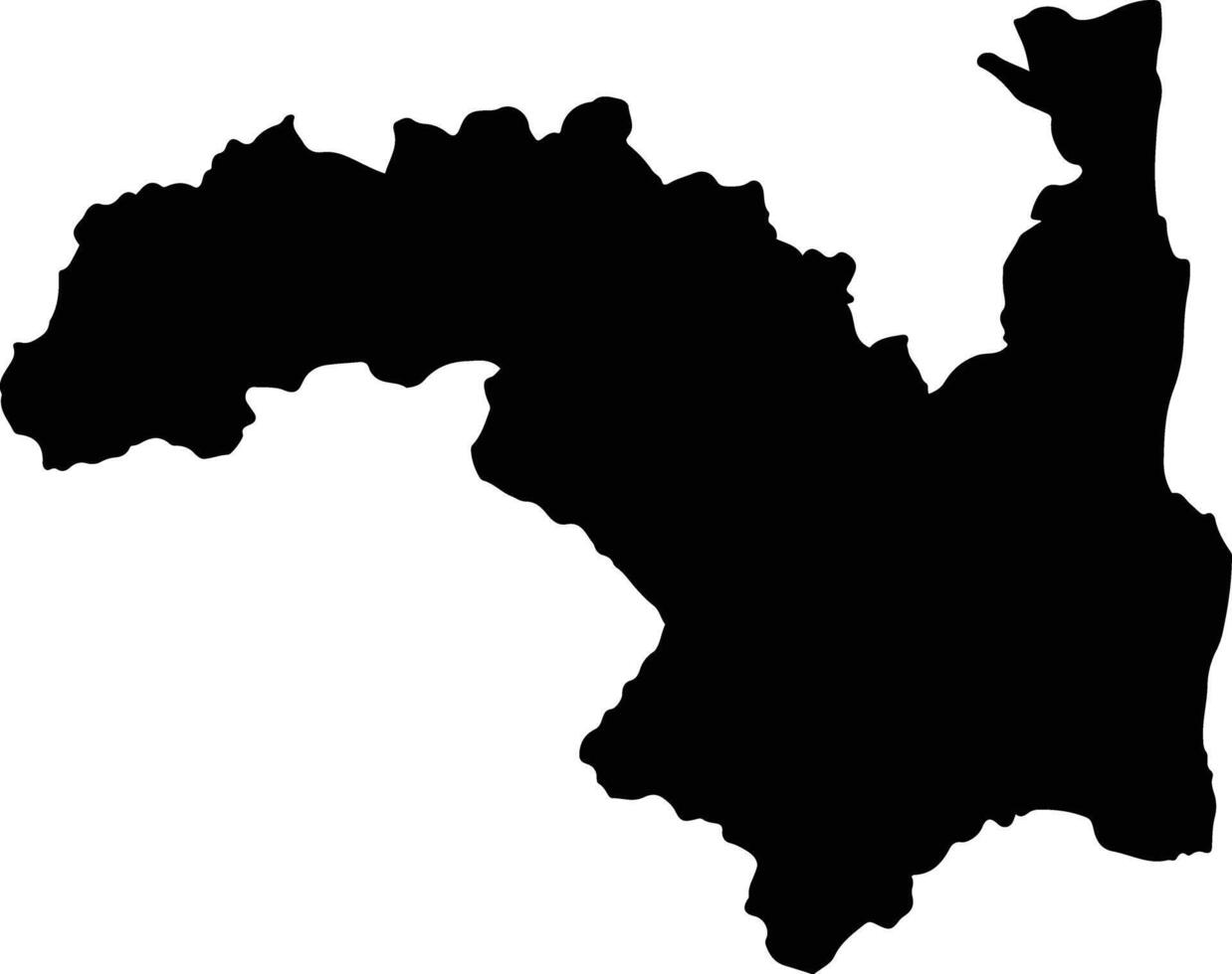Sambava Madagascar silhouette map vector
