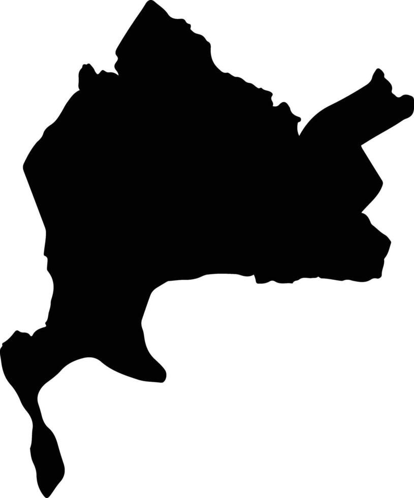 Samborondon Ecuador silhouette map vector