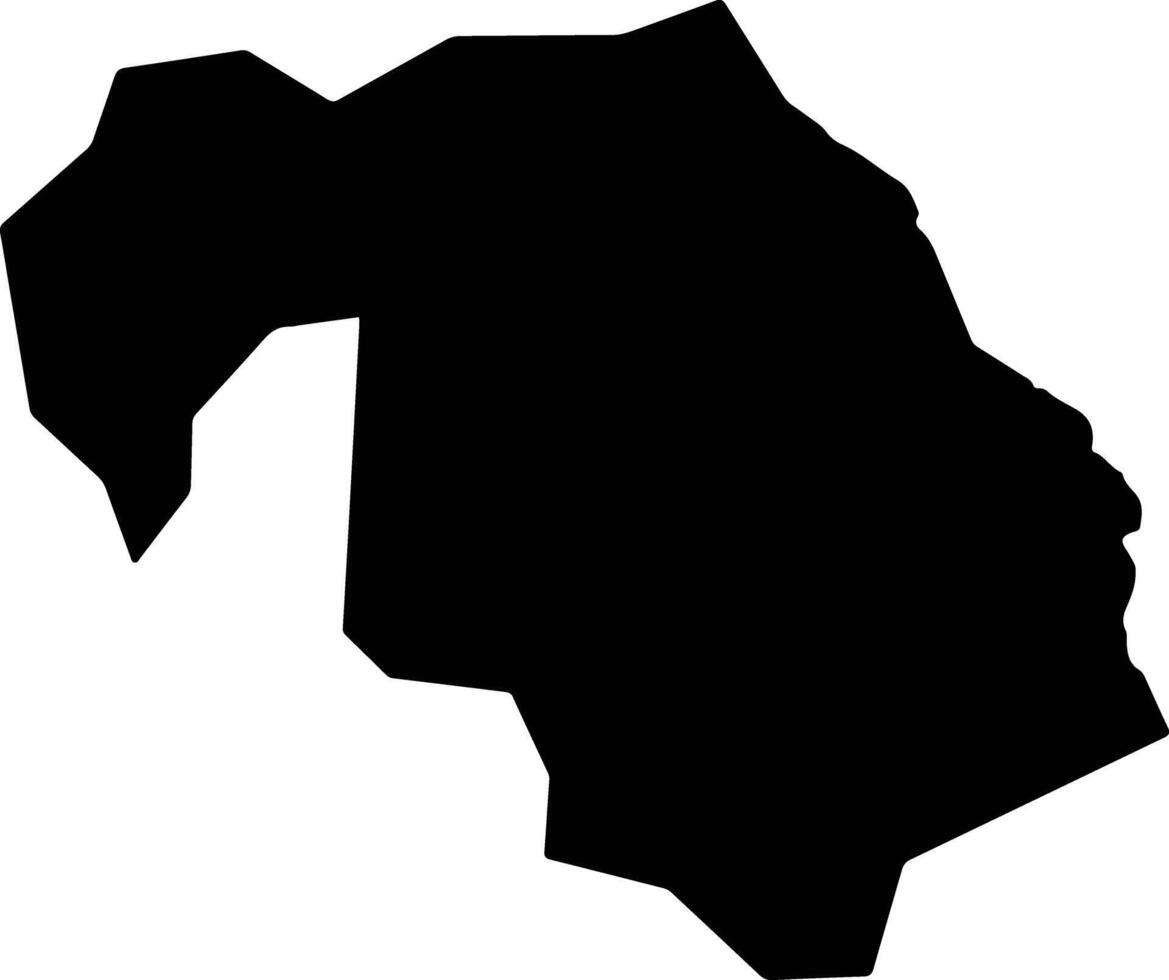 Samcheok si South Korea silhouette map vector