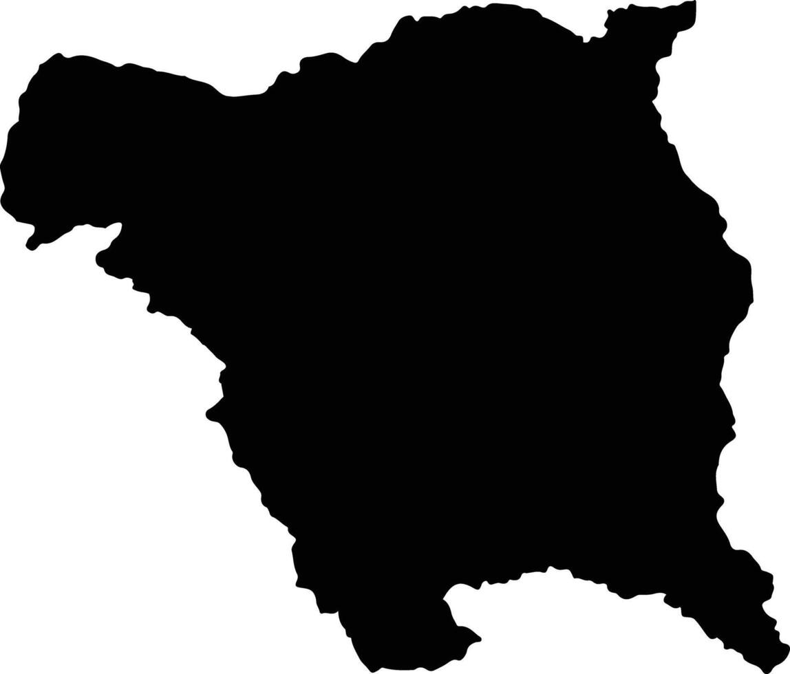 Samoeng Thailand silhouette map vector