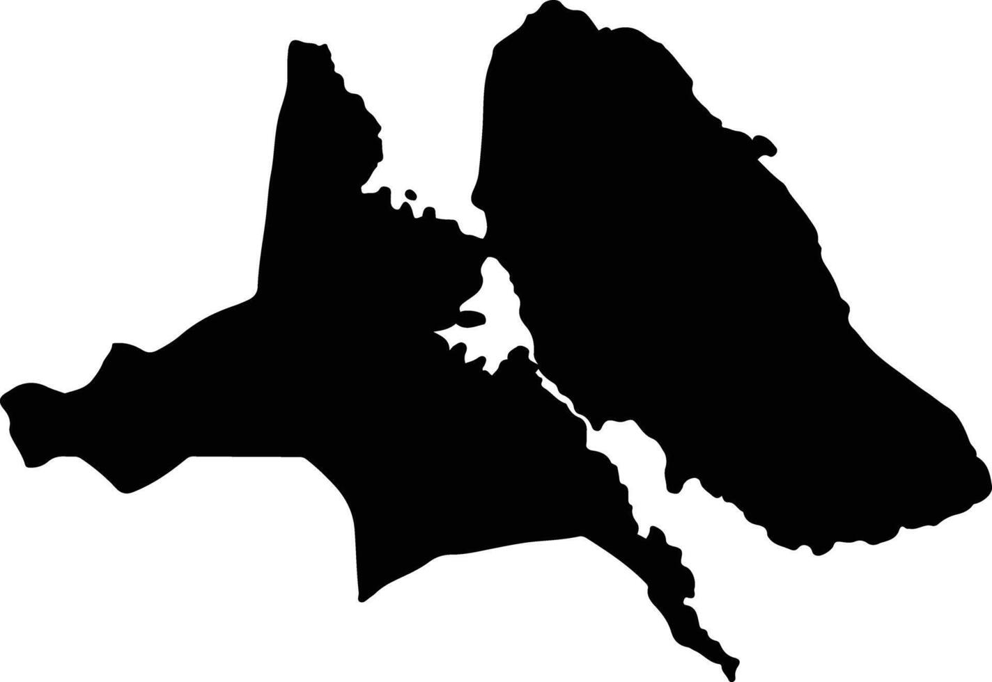 Samosir Indonesia silhouette map vector
