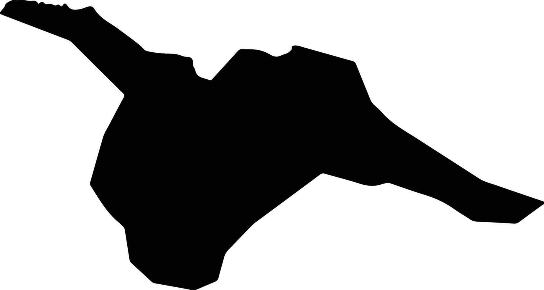 Samukh District Azerbaijan silhouette map vector