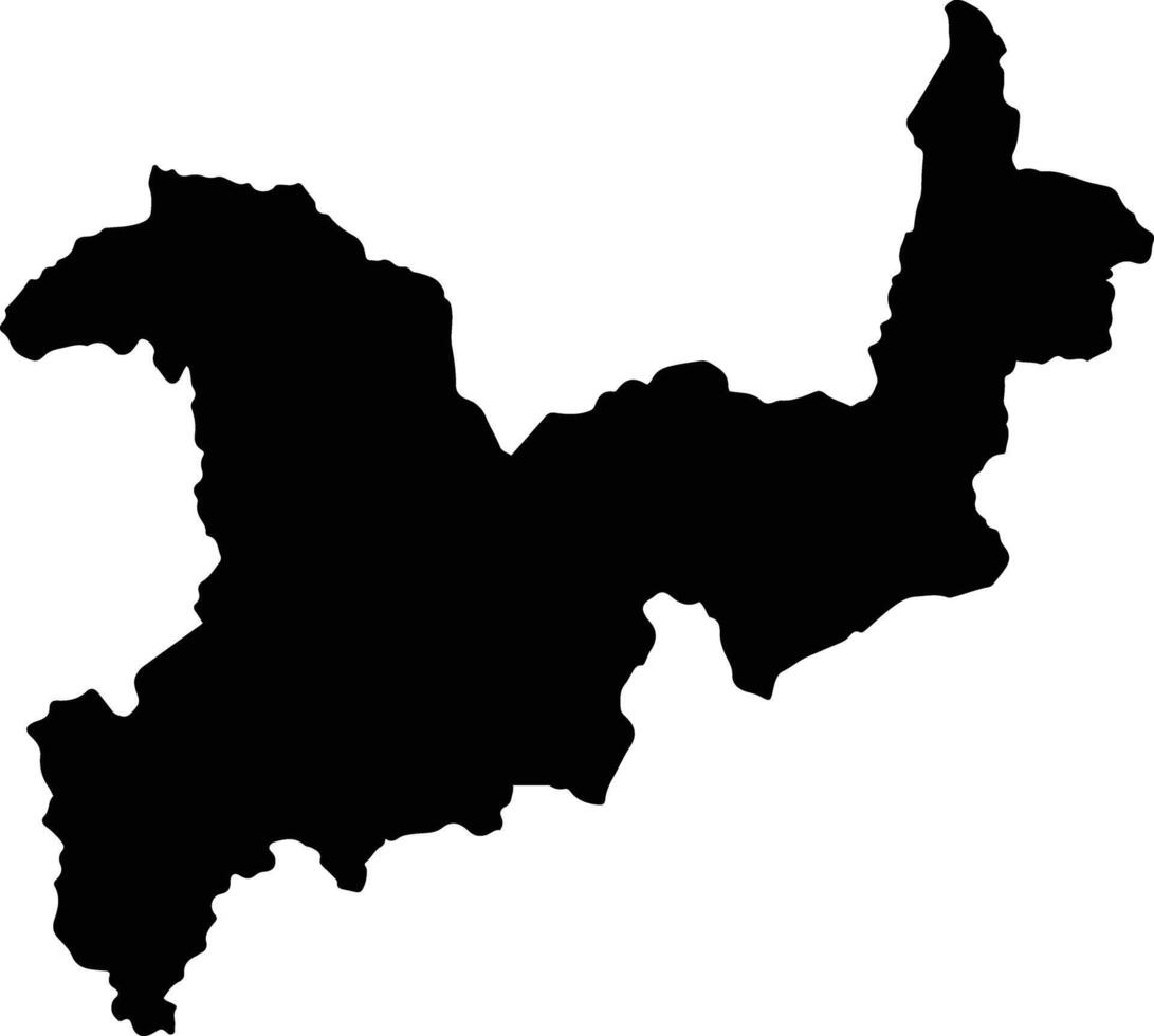 San Antonio de Putina Peru silhouette map vector
