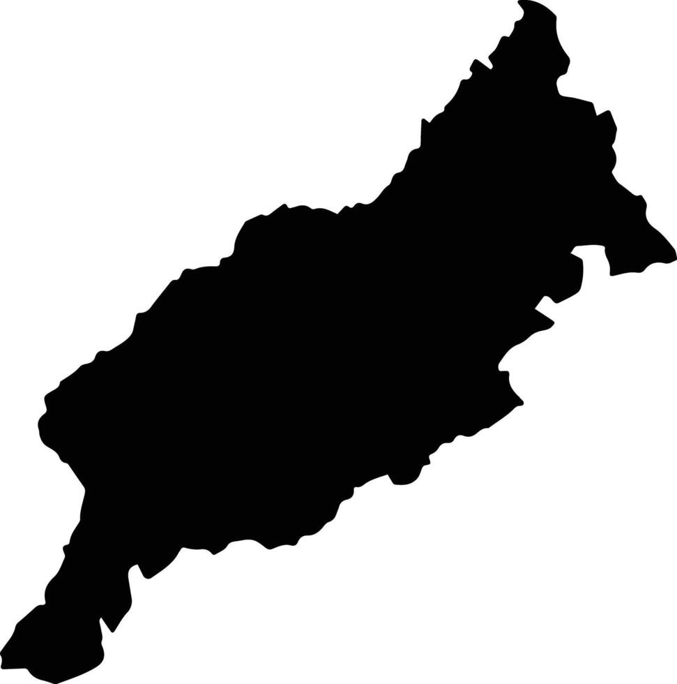 San Bartolo Tutotepec Mexico silhouette map vector