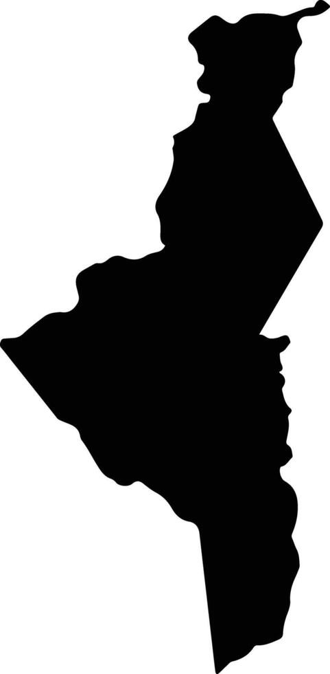 San Felipe Venezuela silhouette map vector