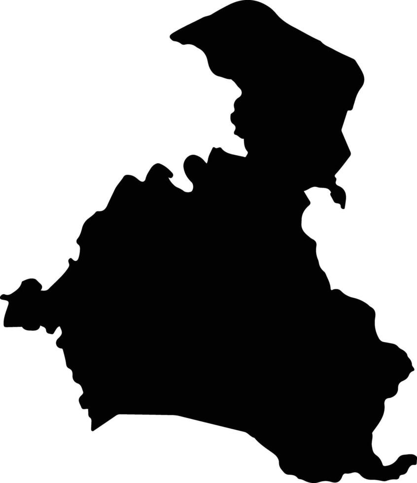 San Fernando Colombia silhouette map vector