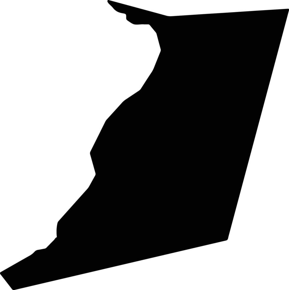 San Fernando Trinidad and Tobago silhouette map vector
