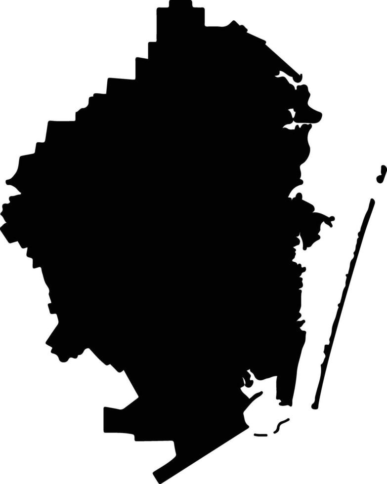 San Fernando Mexico silhouette map vector