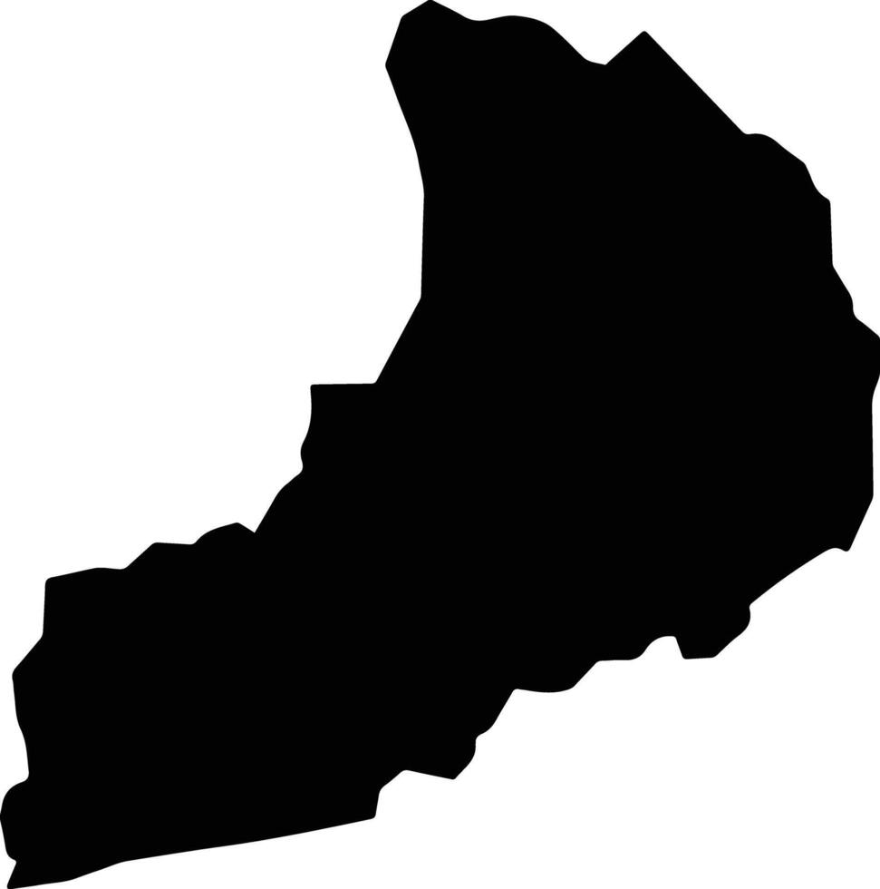 San Isidro Costa Rica silhouette map vector