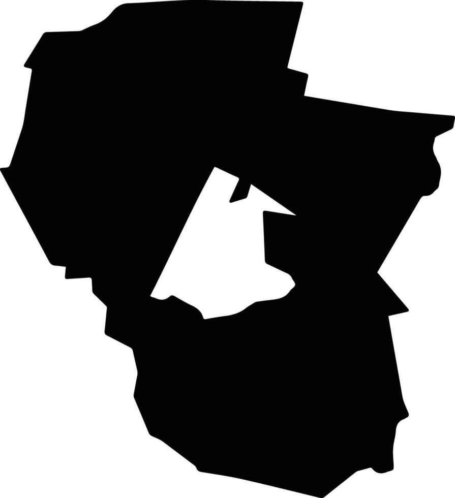 San Juan Bautista Tlachichilco Mexico silhouette map vector