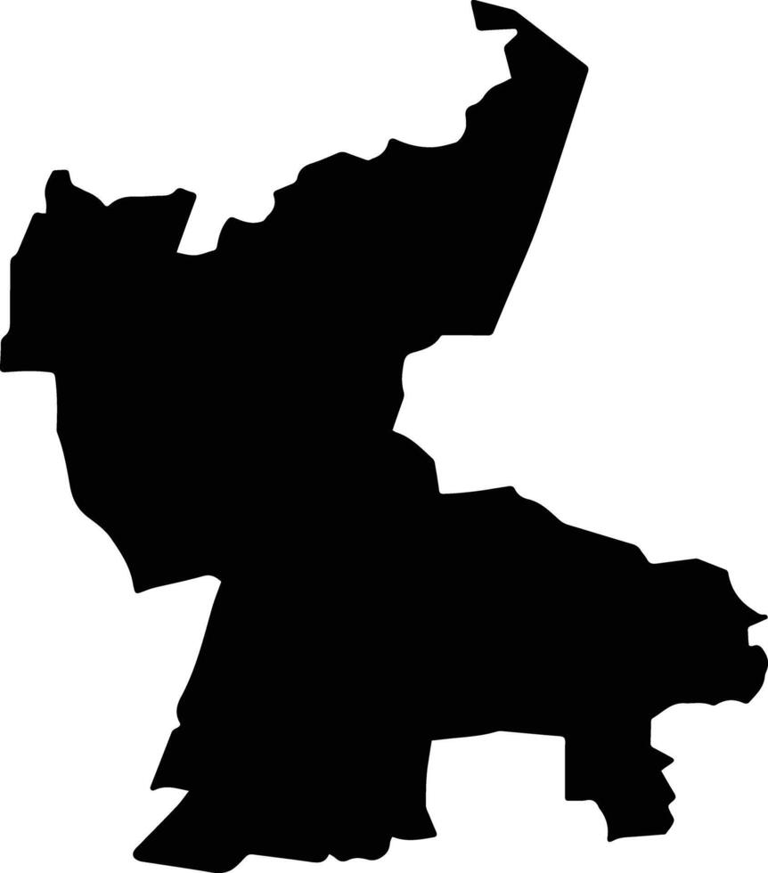 San Juan Cacahuatepec Mexico silhouette map vector
