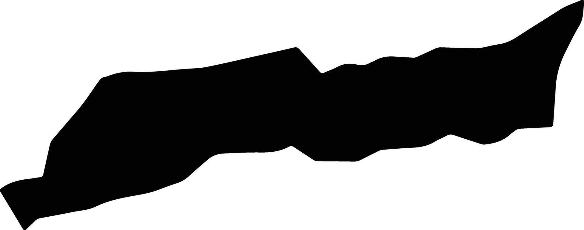 San Juan Cotzal Guatemala silhouette map vector