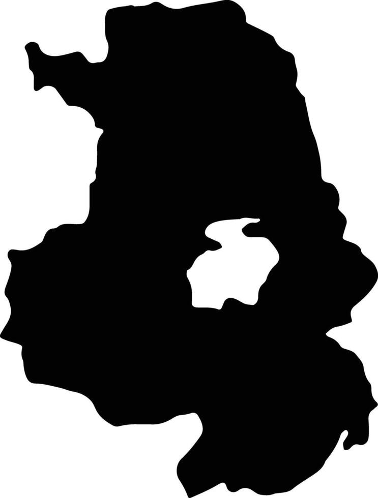 San Juan de la Maguana Dominican Republic silhouette map vector
