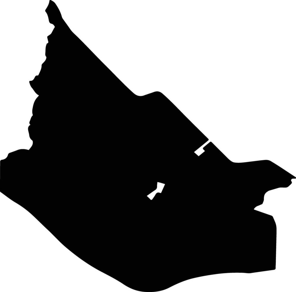 San Juan Del Parana Paraguay silhouette map vector