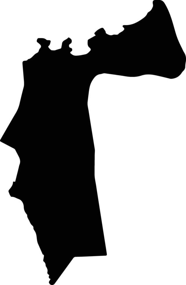 San Juan Laventille Trinidad and Tobago silhouette map vector