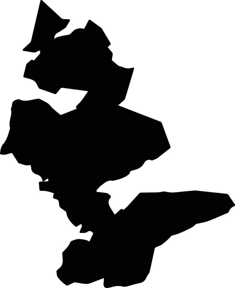 San Juan Quiotepec Mexico silhouette map vector