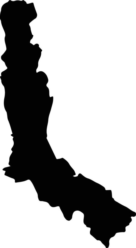 San Lucas Mexico silhouette map vector