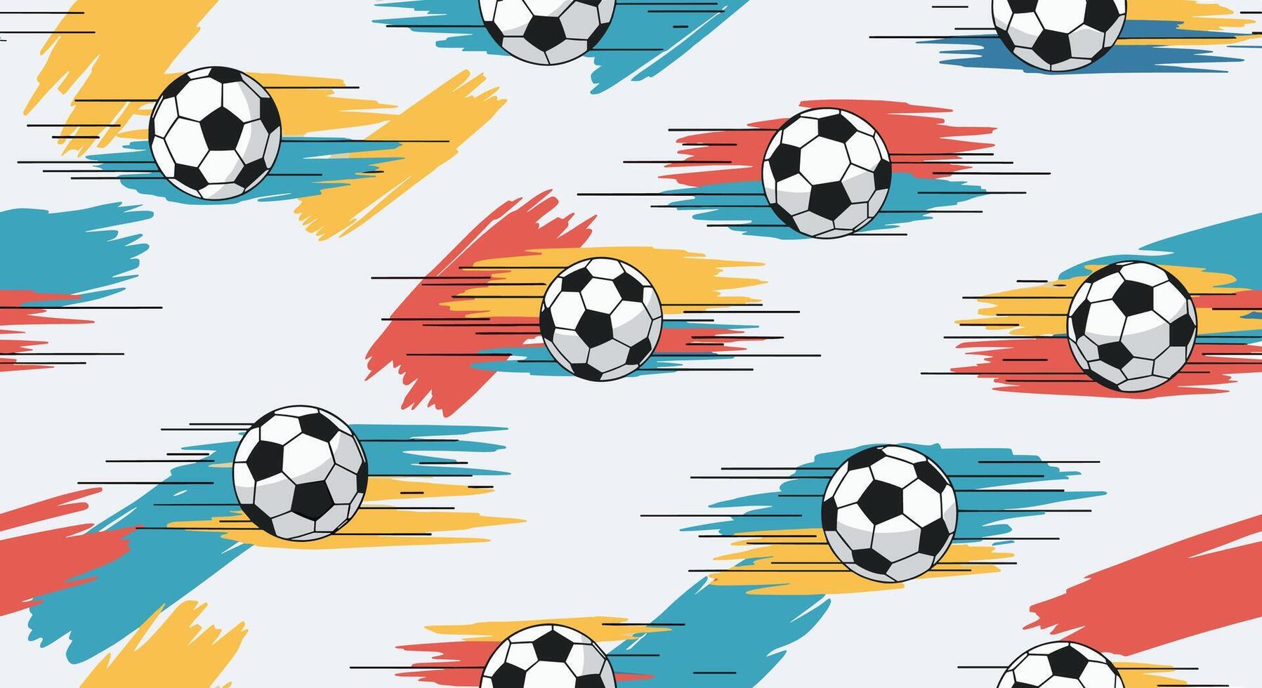 Dynamic Soccer Background With Abstract Colored Brushstrokes To Emphasize the Energetic and Lively Style vector