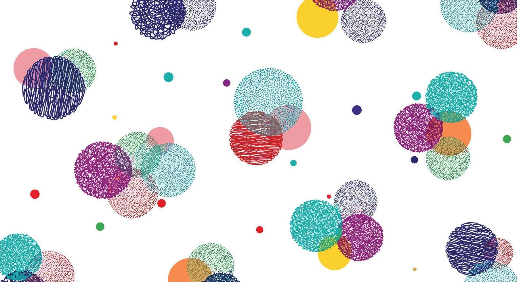 Colorful Abstract Spherical Arrangements on a Clean White Background Representing a Lively Celebration vector