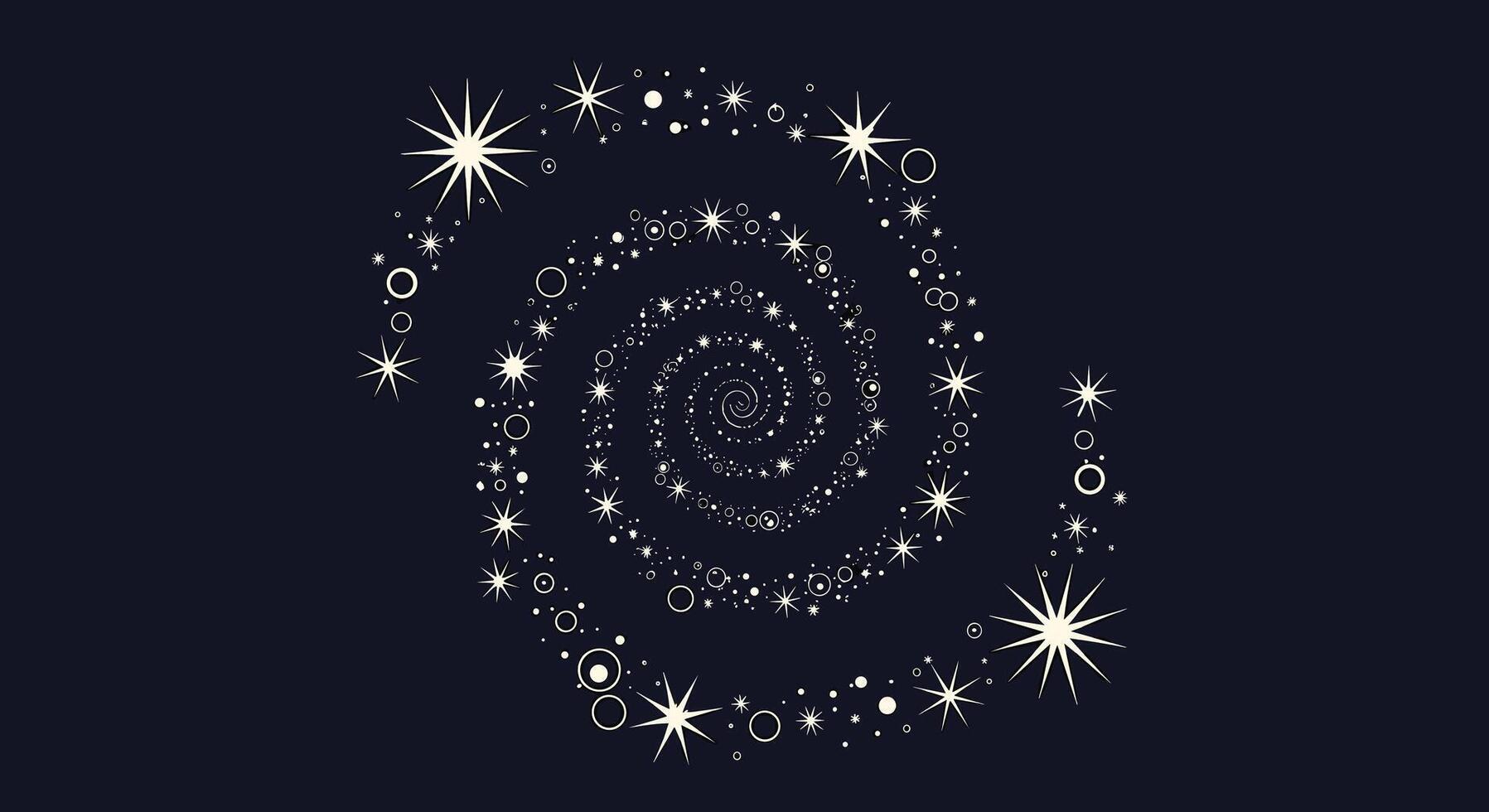 Exploring the Mystical Realm of Celestial Lights Guiding Us Through the Dark Space vector