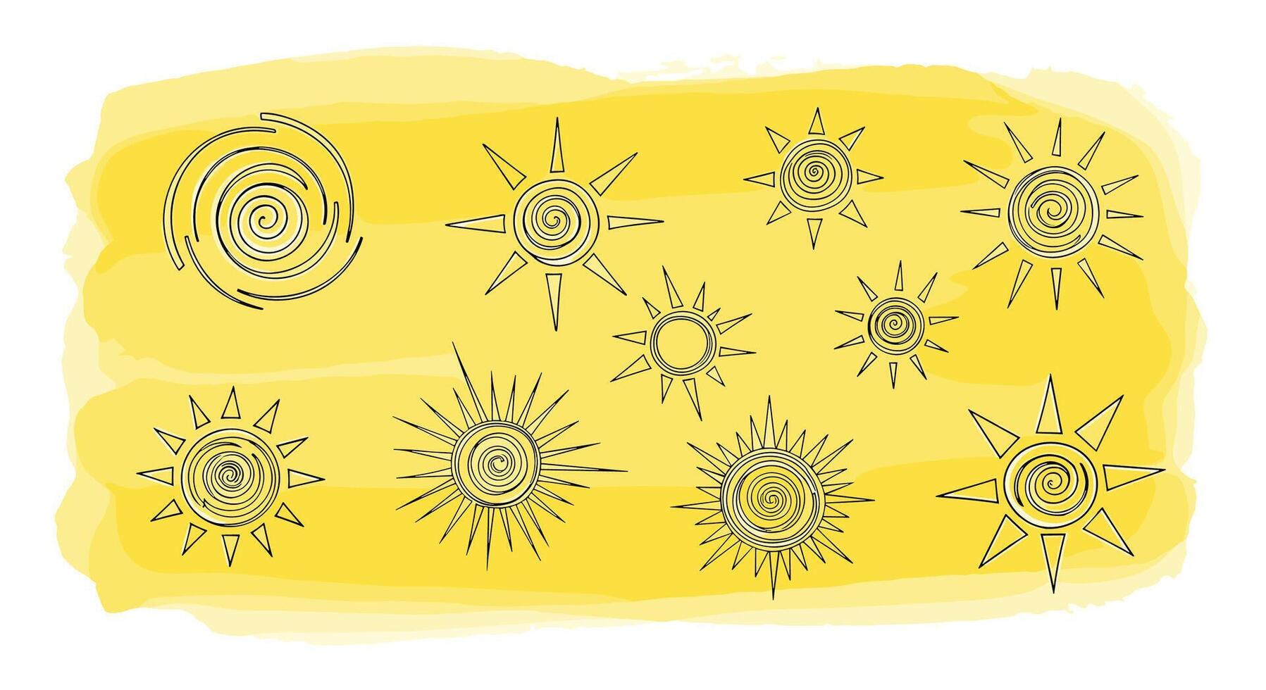Radiant Solar Splendor Captivating Array of Solar Light Beams and Sunbursts vector