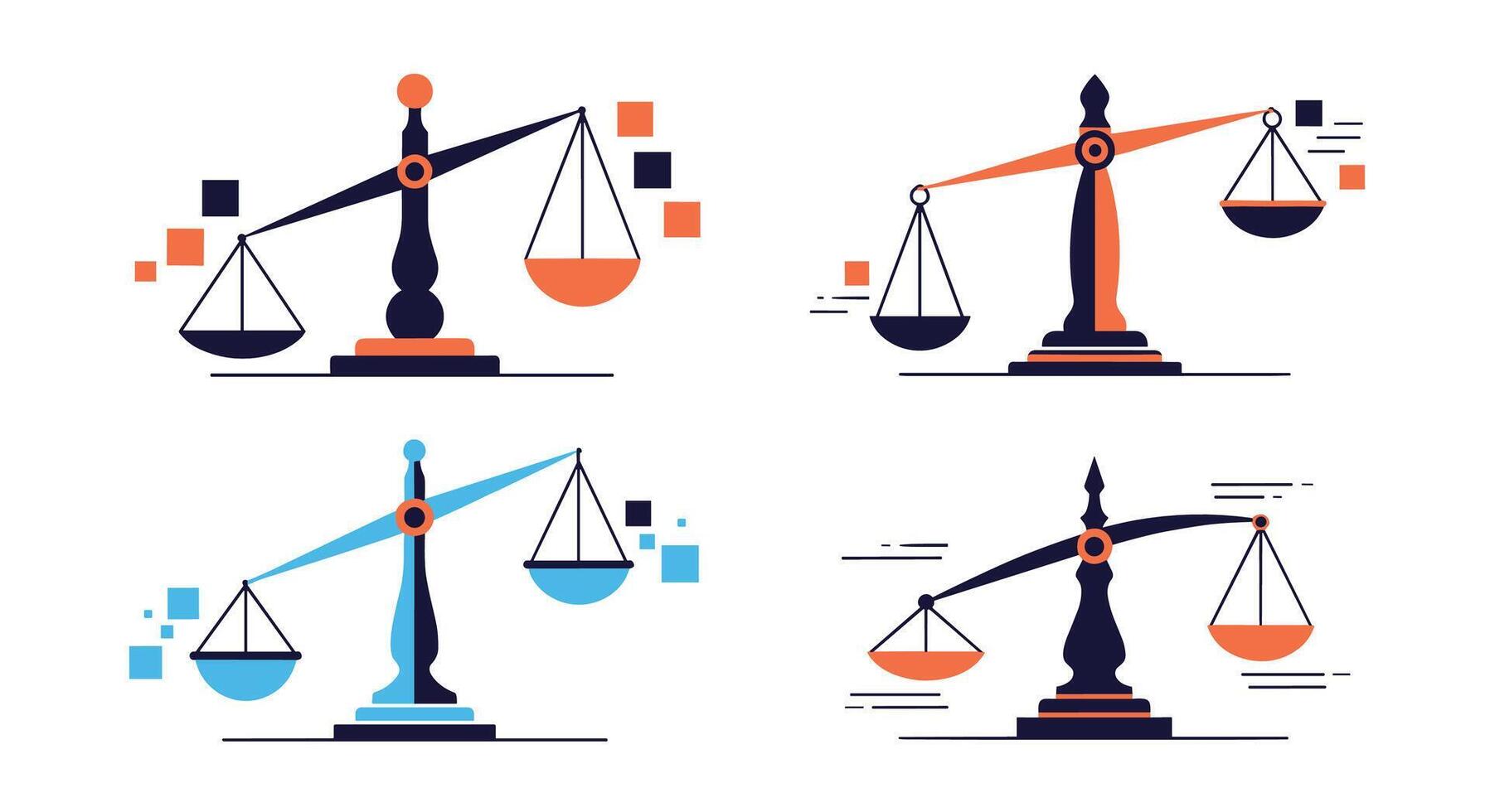 The Art of Balancing Scales A Visual Exploration of Equilibrium and Justice vector