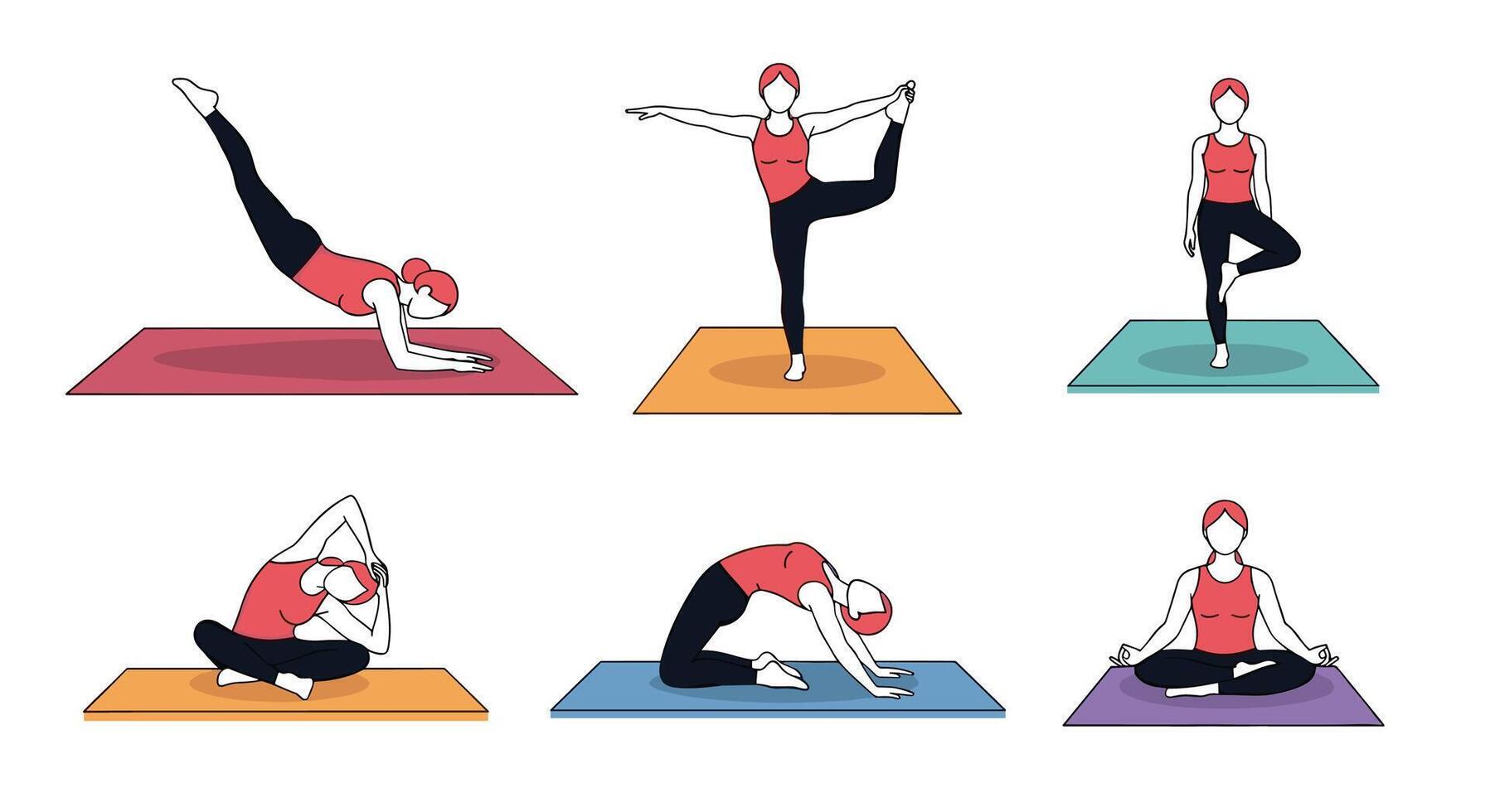 Understanding Yoga Asanas A Guide To Various Poses Their Benefits And Techniques vector
