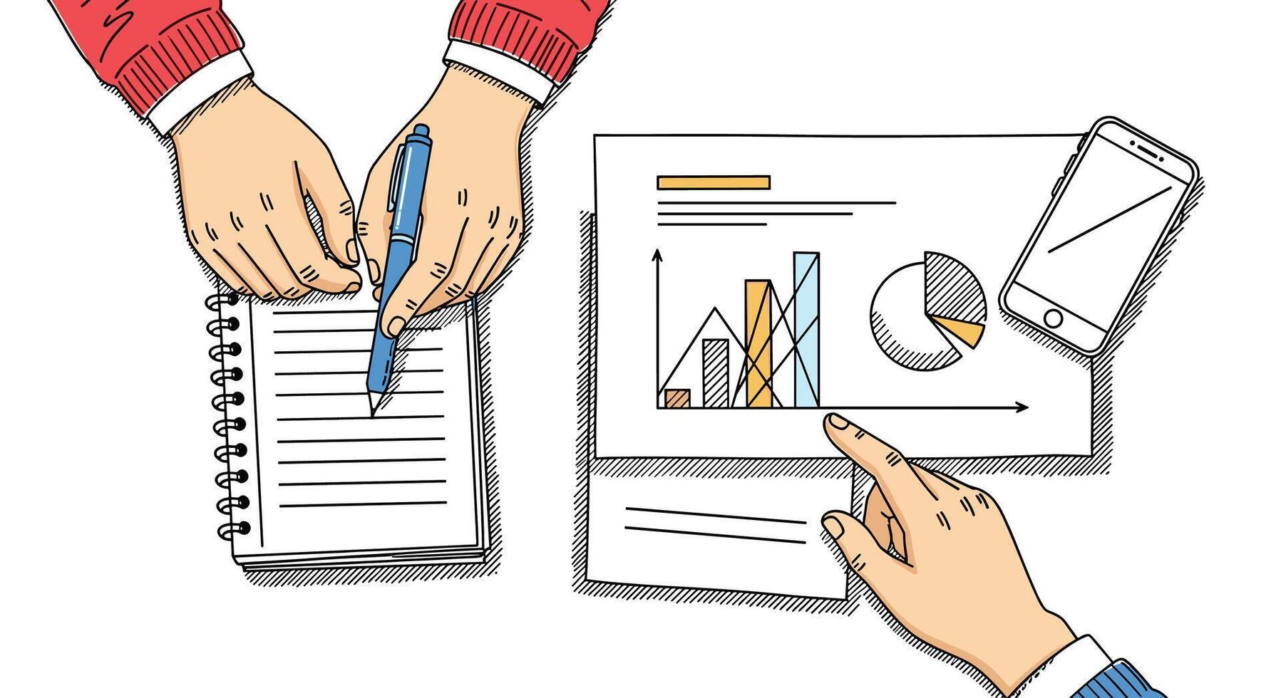 Analysis of Financial Data Trends for Investment and Business Opportunities Exploration vector