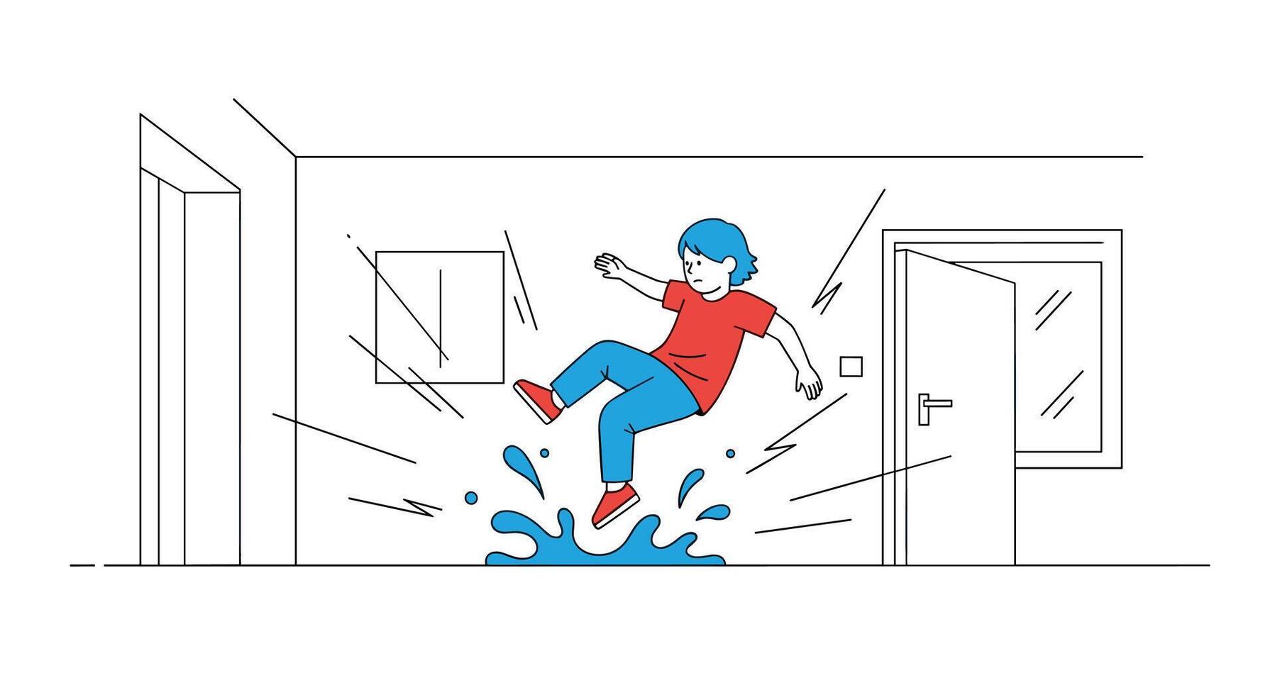 Navigating Slippery Situations A Guide to Preventing and Responding to Home Accidents vector