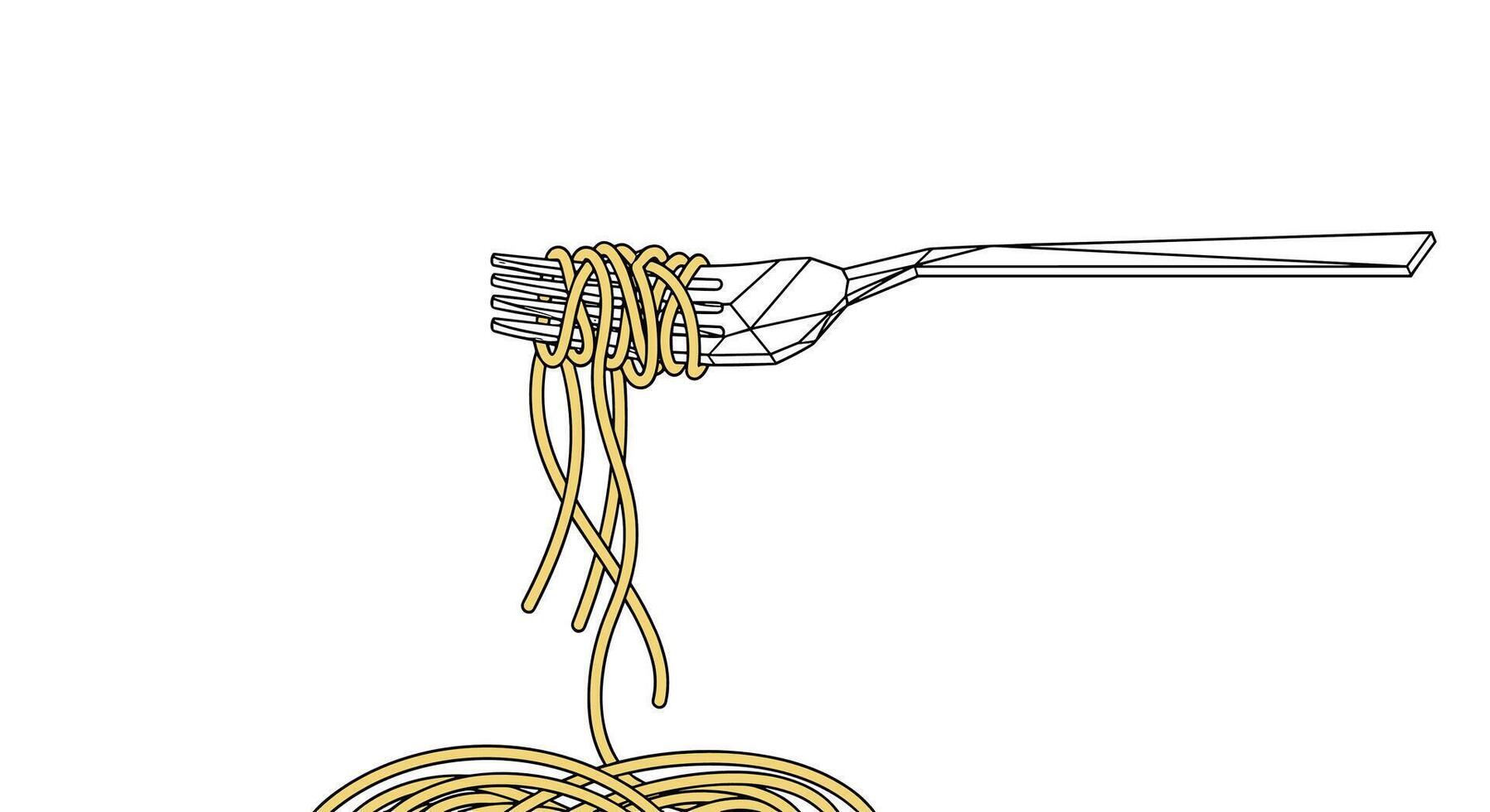 A Plate of Delicious Pasta Ready to Be Enjoyed in a Restaurant vector
