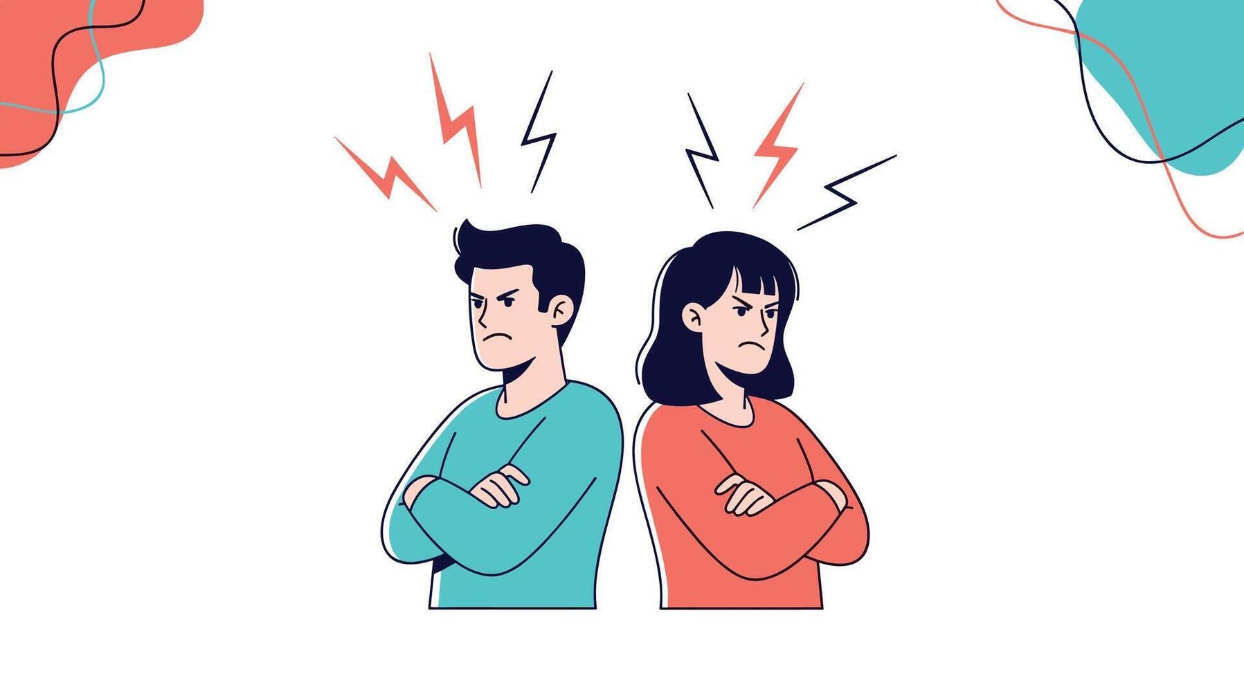 Understanding the Root Causes of Conflict in Relationships and How to Resolve Problems vector