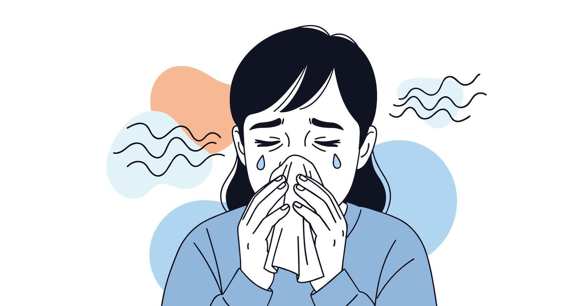Seasonal Allergies and Allergic Rhinitis Causes Symptoms and Prevention Effective Treatments and Advice vector