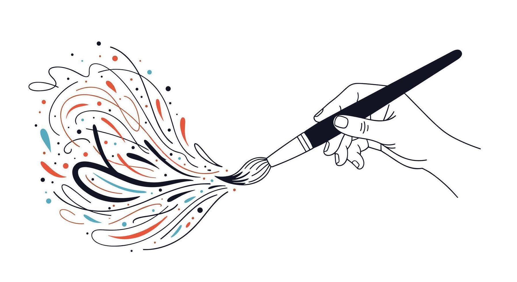 Unleashing Creativity A Journey Through Artistic Expression Ideas and Exploration of Imagination vector