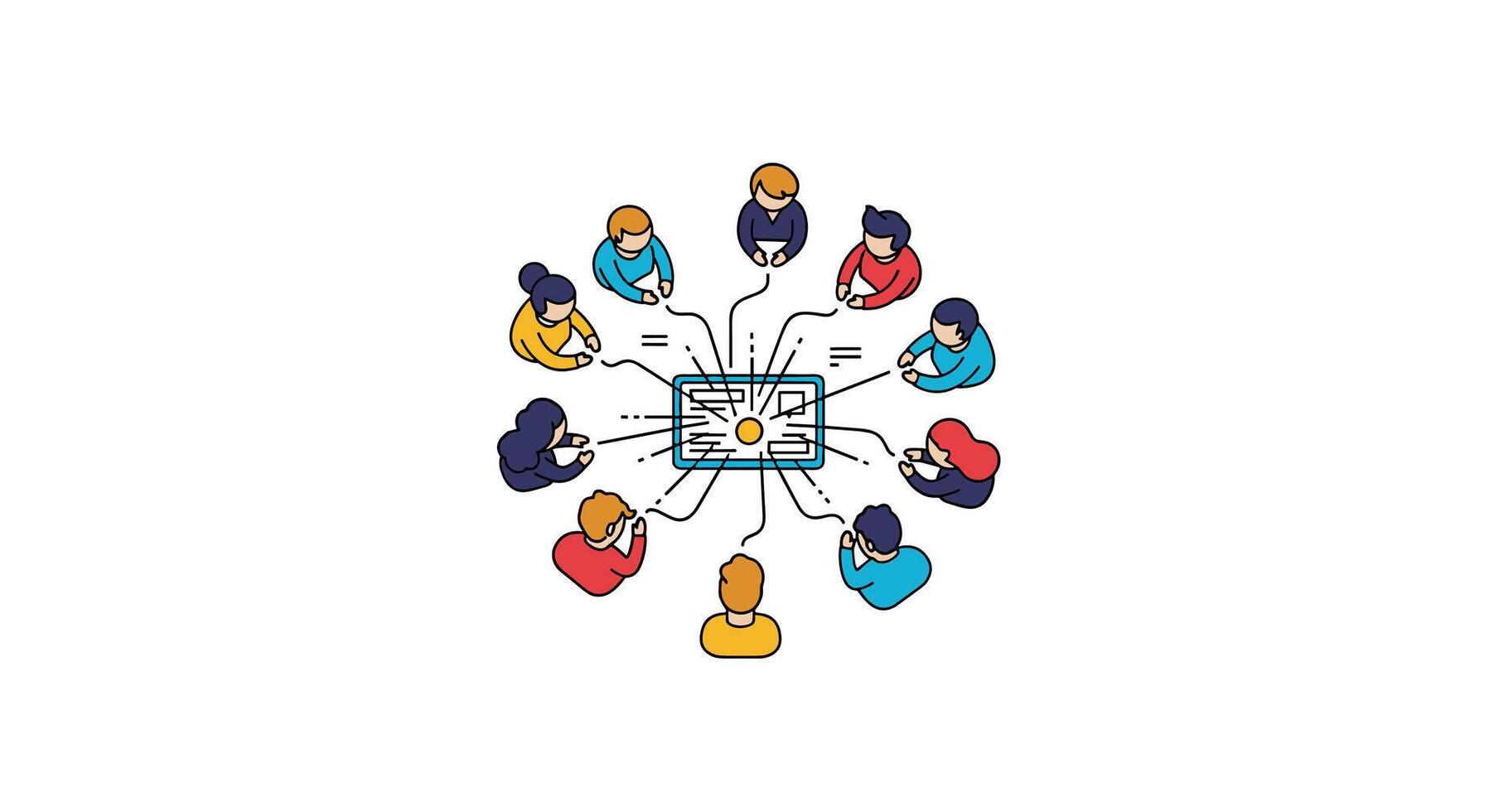 Collaboration and Teamwork Enhancing Efficiency Innovation and Problem Solving in the Modern Digital Workplace vector