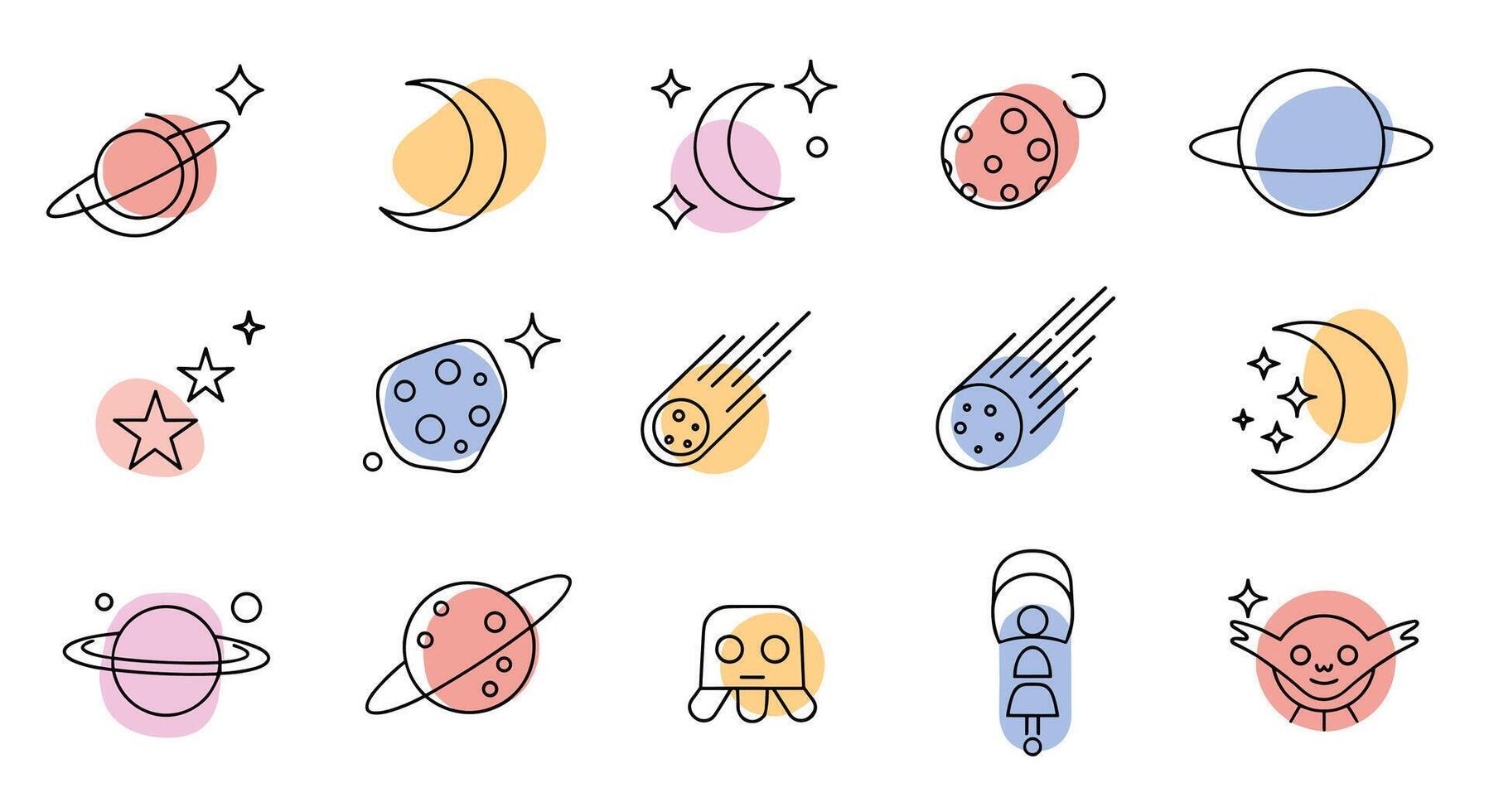 Explore the Cosmos A Journey Through Space Planets Stars Comets and Celestial Bodies vector