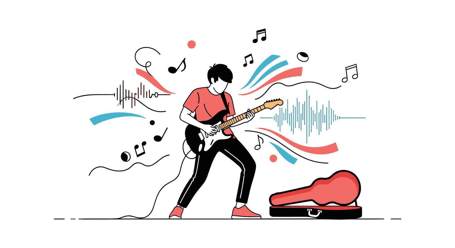The Rhythm of Life A Symphony of Sound Personified by A Single Musician vector