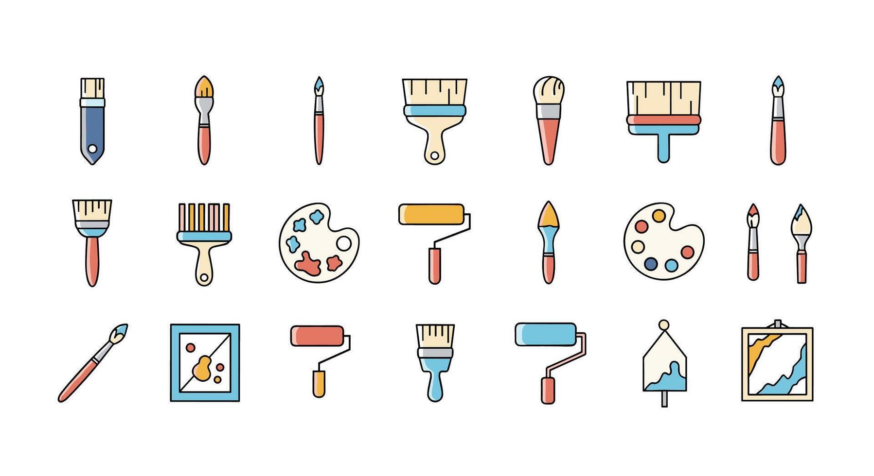 Essential Art Supplies and Tools for Unleashing Your Creative Potential Through Painting vector