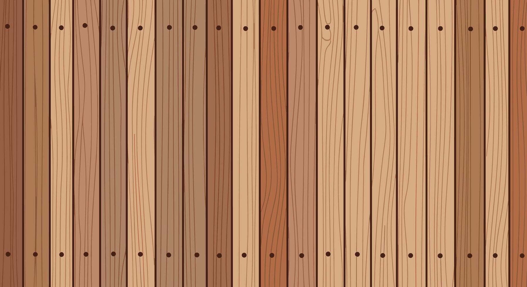 Various Brown Colored Wooden Boards Arranged Vertically to Form a Fence like Structure vector
