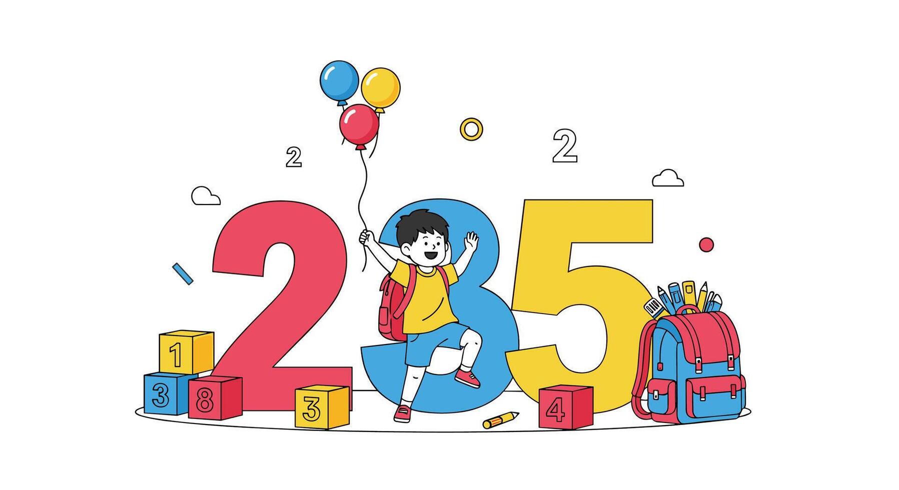 Celebrating Another Year Growing Up Fun and Exciting Birthday Celebration Time to Party vector