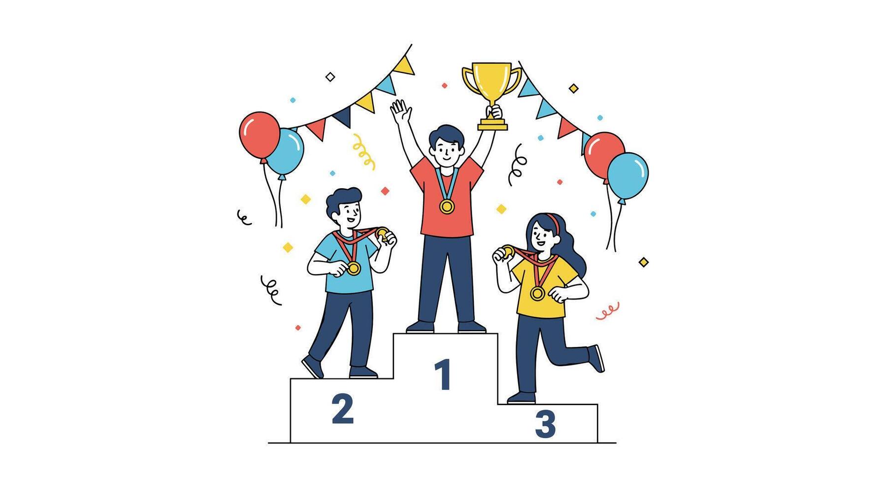 The Importance of Achieving Goals and Celebrating Success Together as a Team Event vector